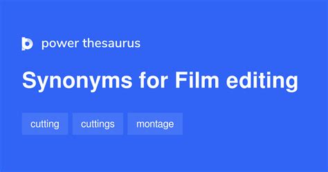 film making synonyms|film editing terms glossary.